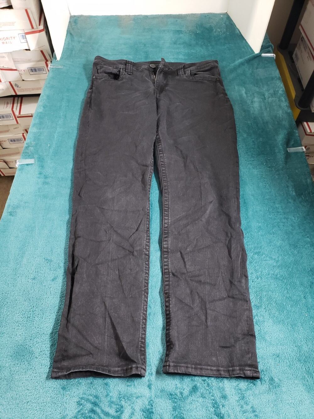Kut from The Kloth Jeans Size 10 Womens Black Pants Ladies Mid Rise Straight